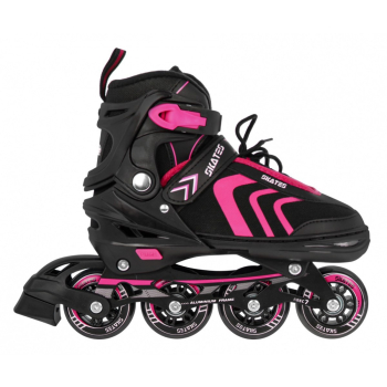 Zestaw 4w1 Rolki Wrotki Łyżwy dla dzieci Rozmiar 34-38 Różowy